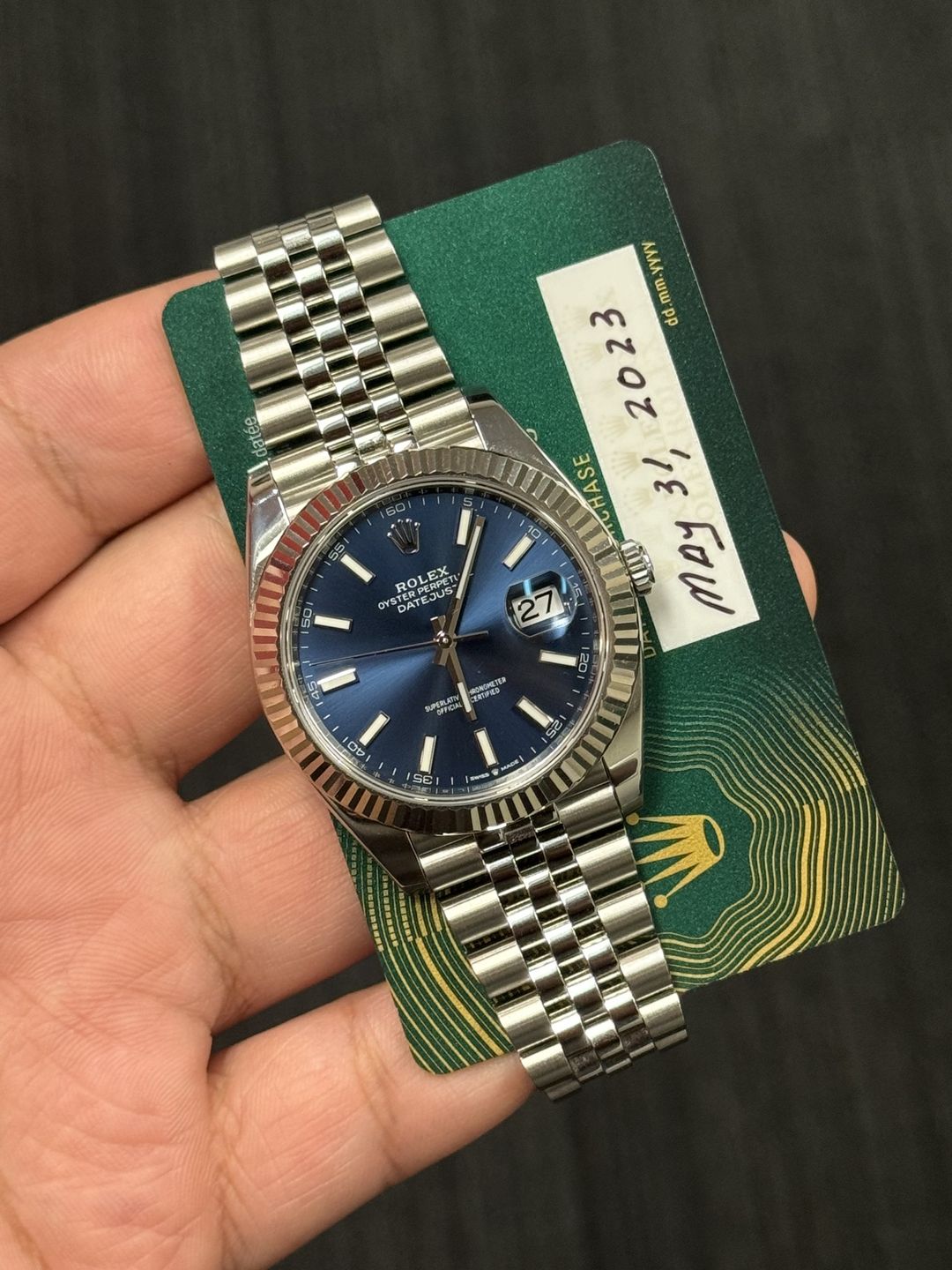 Rolex Datejust Blue Stick 126334